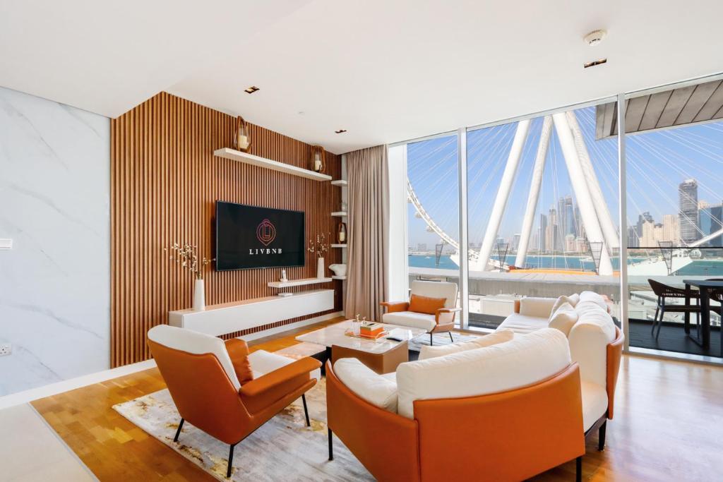 Livbnb – Alluring 3BR+1 w/Sea & Ain Dubai View