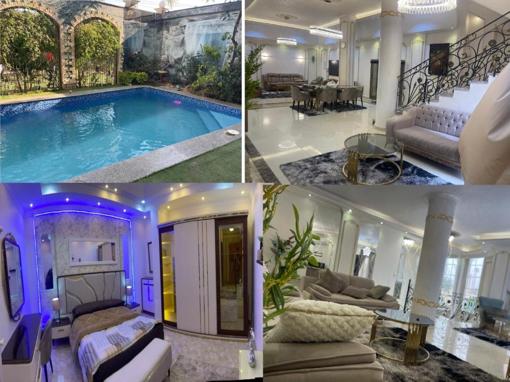 Modern villa with coverable pool sheik zayed