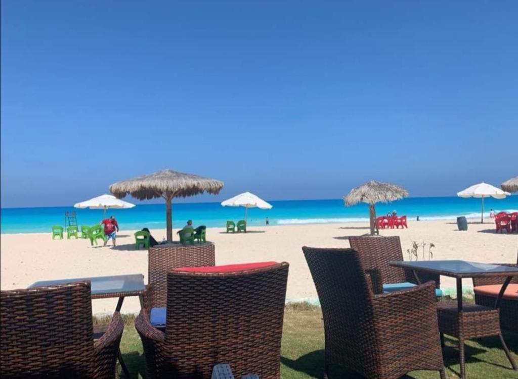 شاليه ارضى بحديقه بقريه ديمورا بالساحل الشمالي كيلو ٧٥