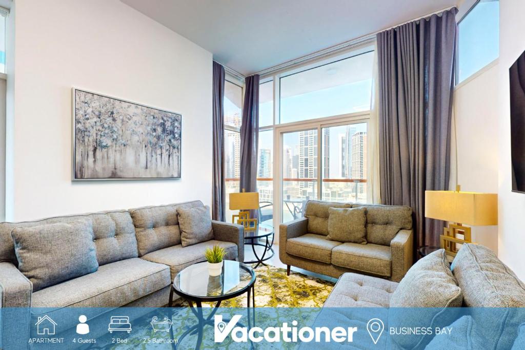 Binghatti - Cozy Two Bed with Burj Khalifa View