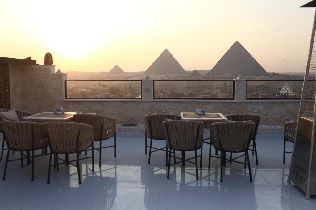 Blue pyramids view