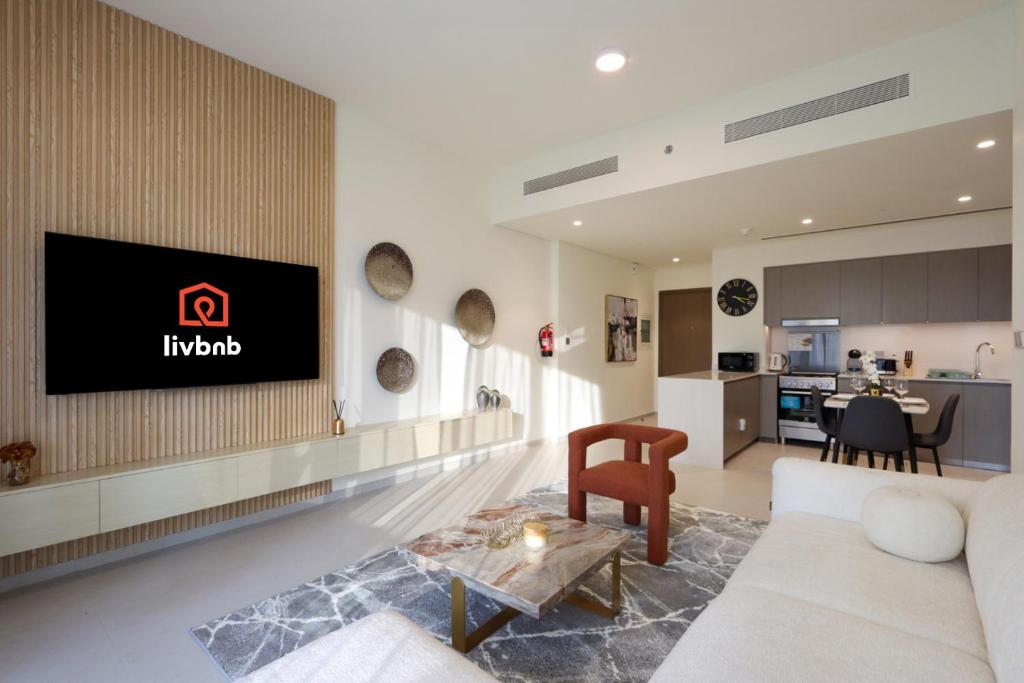Livbnb-Prestige 1BR in Grande, Pool with Iconic Burj Khalifa View