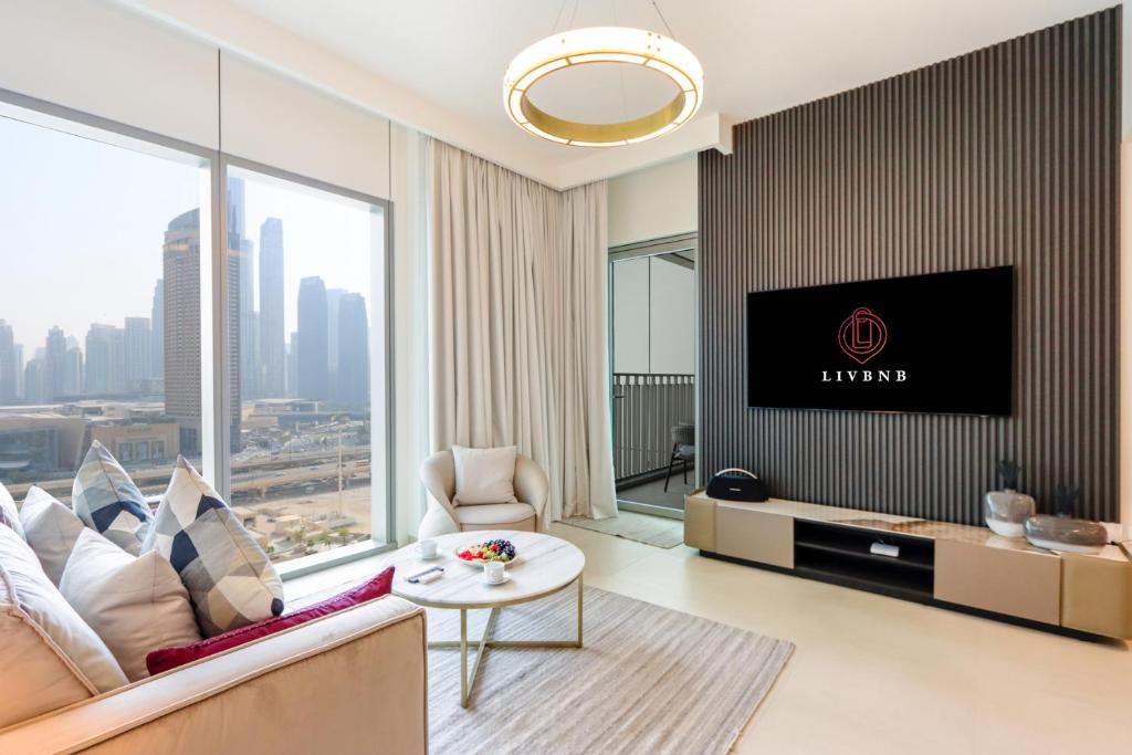 Livbnb Suites - Lavish 2BR w/ Burj Khalifa Views & Near Dubai Mall