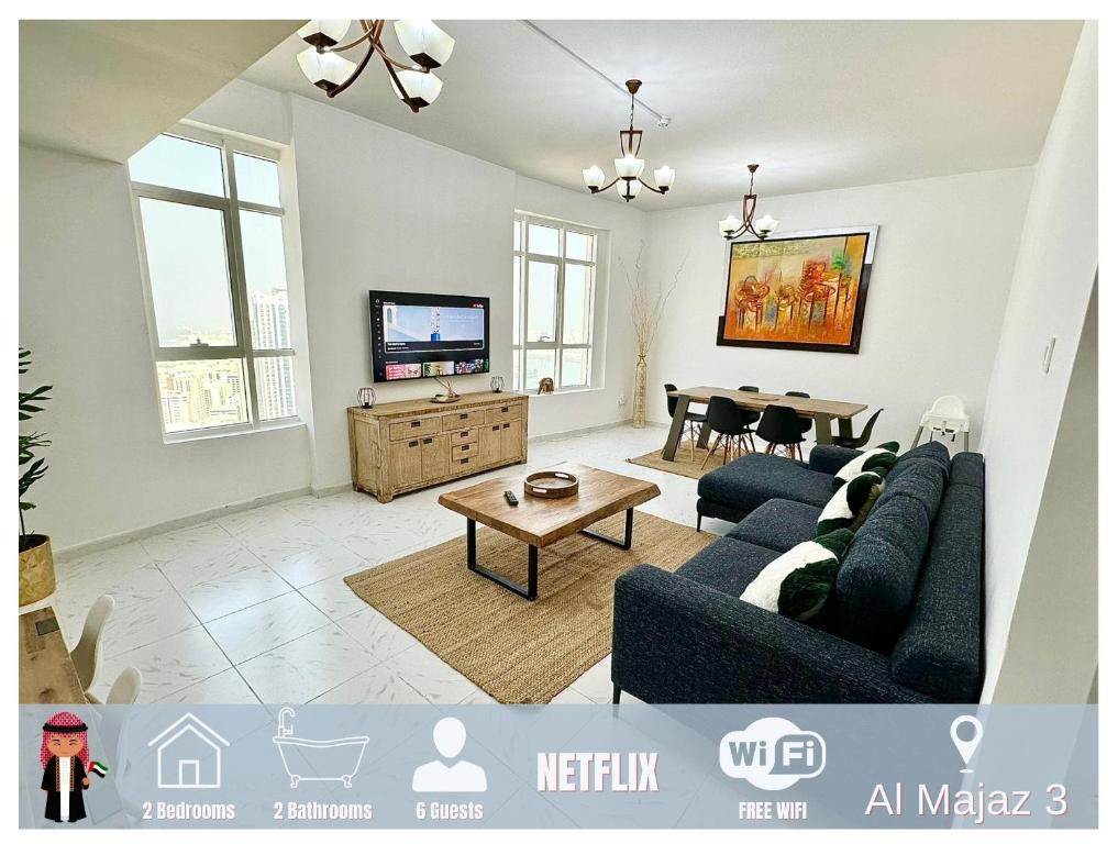 Luxury Appartement Amazing View 130m2 Al Majaz 3